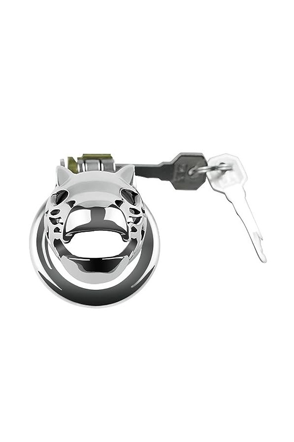 Cage respirante en acier inoxydable en forme de tête de tigre,50mm