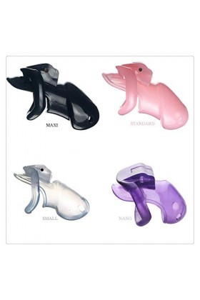 serrure de cage pour dispositif masculin en résine rose avec 4 types de tailles Ceinture à anneau mâle Produits nano，rose 