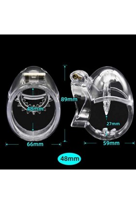 BICIBO Cage Transparente avec Fermoir de Verrouillage Invisible Full Wrap pour la Protection Sportive des Hommes 48mm :5