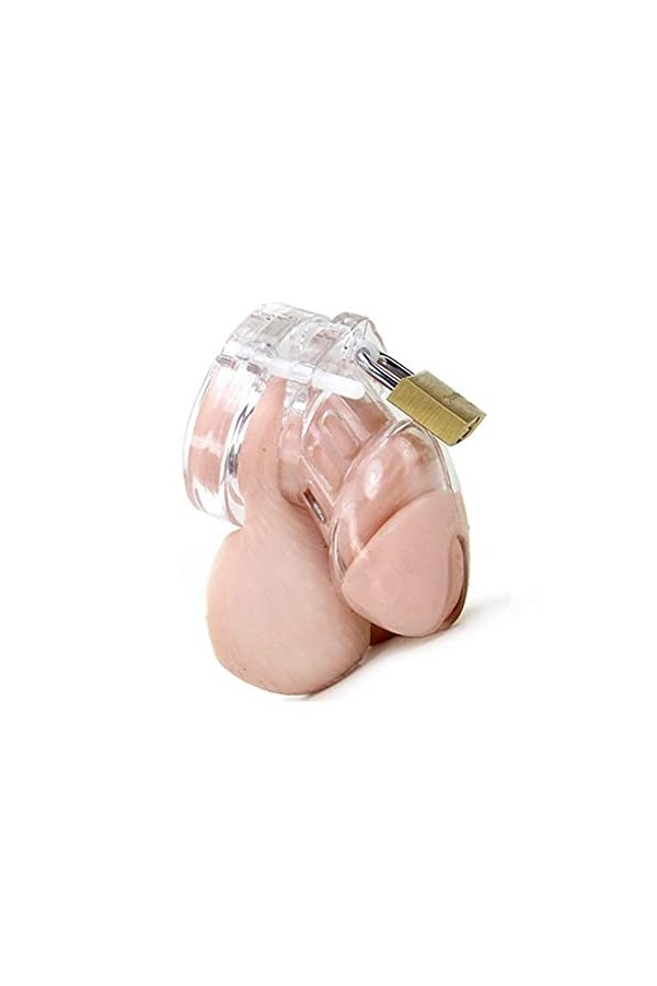 SEX-GONGZHU Safe and Comfortable Black Lock Cage Anti-Dropout Fixing Silicone Device Control Cage 5 Sizes -A397 Noir-Long 