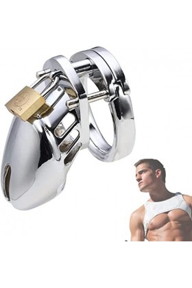 HUNTVE Cage de Verrouillage avec Cage de Confort Outil réglable Hommes Protection en Acier Inoxydable 45mm 