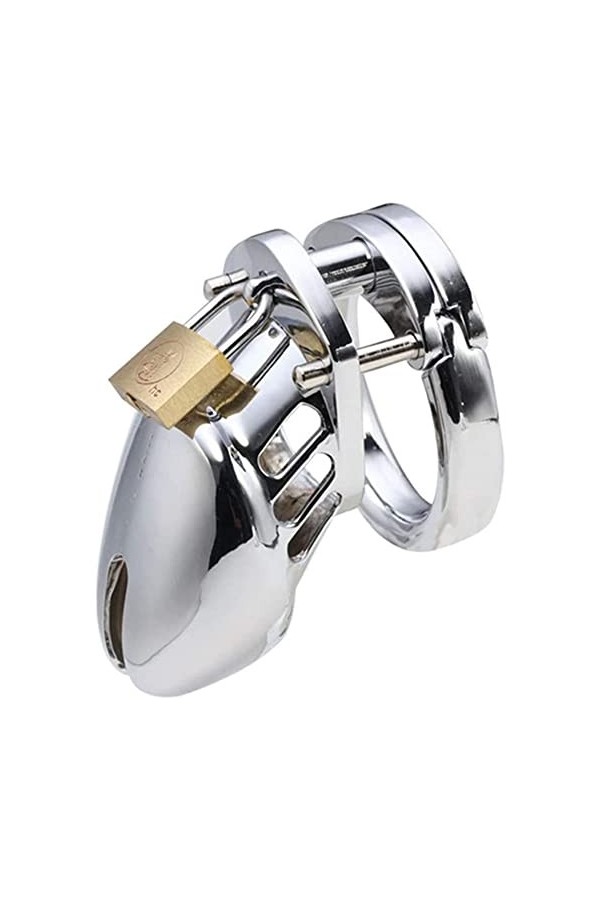 HUNTVE Cage de Verrouillage avec Cage de Confort Outil réglable Hommes Protection en Acier Inoxydable 45mm 