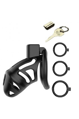 JJYSSHOP Placage en métal/silicone intégré - Cage portable - Serrures cachées et clés