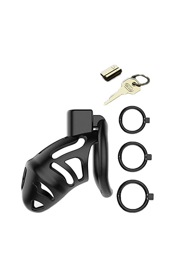 JJYSSHOP Placage en métal/silicone intégré - Cage portable - Serrures cachées et clés