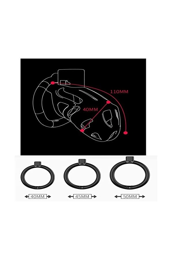 JJYSSHOP Placage en métal/silicone intégré - Cage portable - Serrures cachées et clés