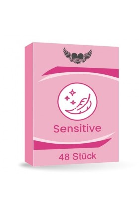 Préservatifs sensibles, 48 pièces 52 mm extra fins extra humides pénétration anale film lubrifiant beauté