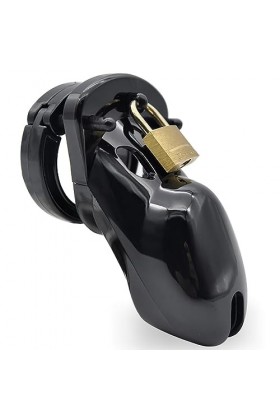 Jouet de massage en plastique extra-long avec clés et serrures, avec anneau de cinq tailles avec anneau anti-détachement,Noir