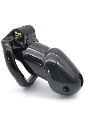 Grande cage respirante en résine ultra-légère avec quatre anneaux de taille,Noir