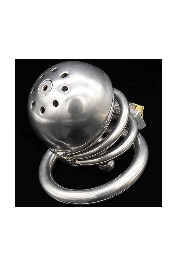 Cage respirante professionnelle en acier inoxydable avec bouchons métalliques avec clés et serrures,40mm