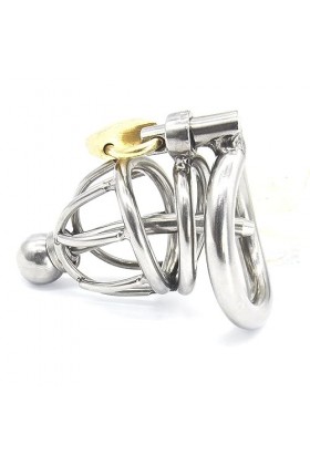 Cage respirante en acier inoxydable avec bouchon creux en métal avec clé et serrure,45mm