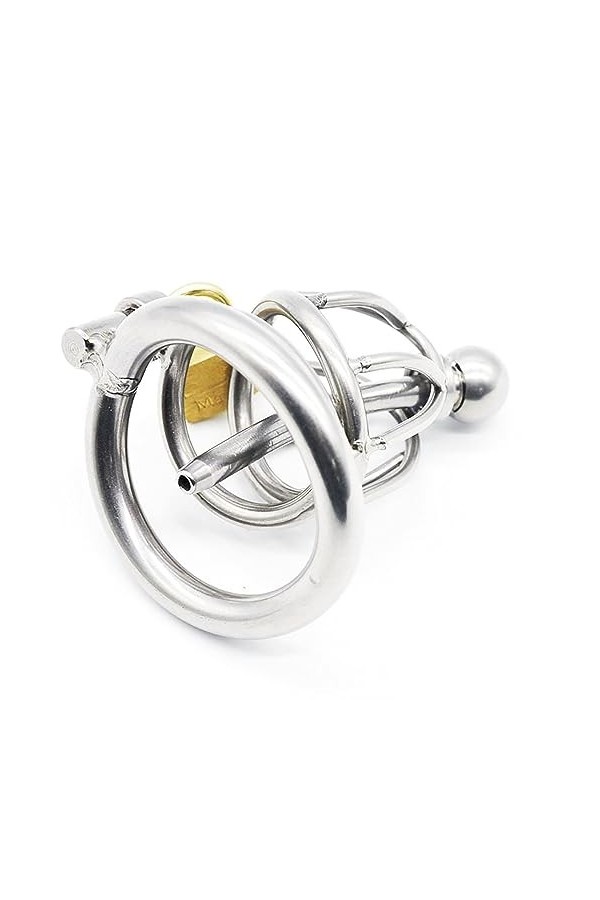 Cage respirante en acier inoxydable avec bouchon creux en métal avec clé et serrure,45mm