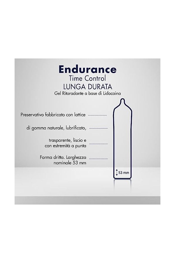 AKUEL Endurance Time control 8 pièces | préservatif retardateur compatible avec notre lubrifiant