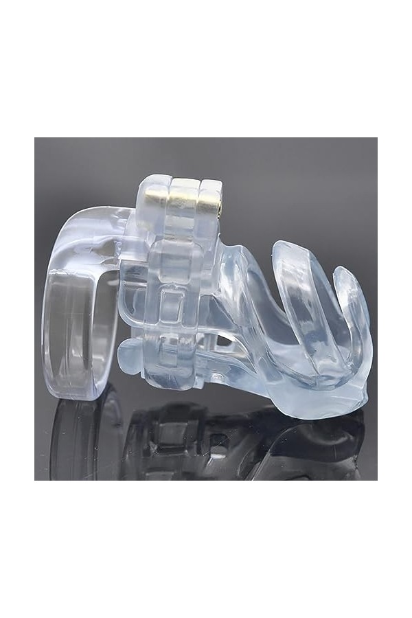 Nylon résine professionnel ventilé jouet de massage avec clé et serrure avec quatre anneaux de taille,Clear