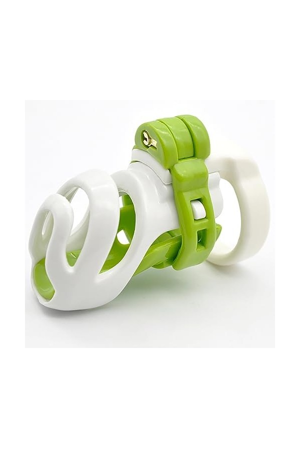 Nylon résine professionnel ventilé jouet de massage avec clé et serrure avec quatre anneaux de taille,Clear