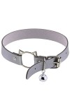 WSZJLN Collier Punk Chat Collier Femmes Filles Goth Collier Ceinture Cloche Collier en Cuir Bijoux Gothique Cosplay Accessoir