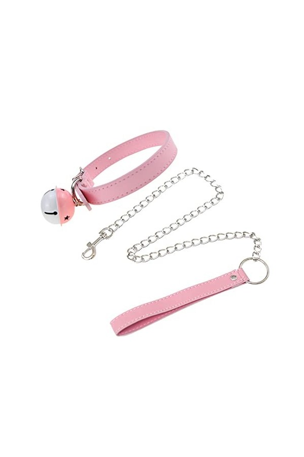 liaddkv Collier pendentif Cosplay Corde Bijoux Collier en métal pour femmes Accessoires Sexy Maillon Kitty Clochette avec clo