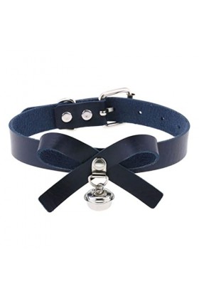 CHOUBAGUAI Collier ras du cou en cuir synthétique noir et rouge pour femme - Collier pour cosplay - Accessoires de vêtements 