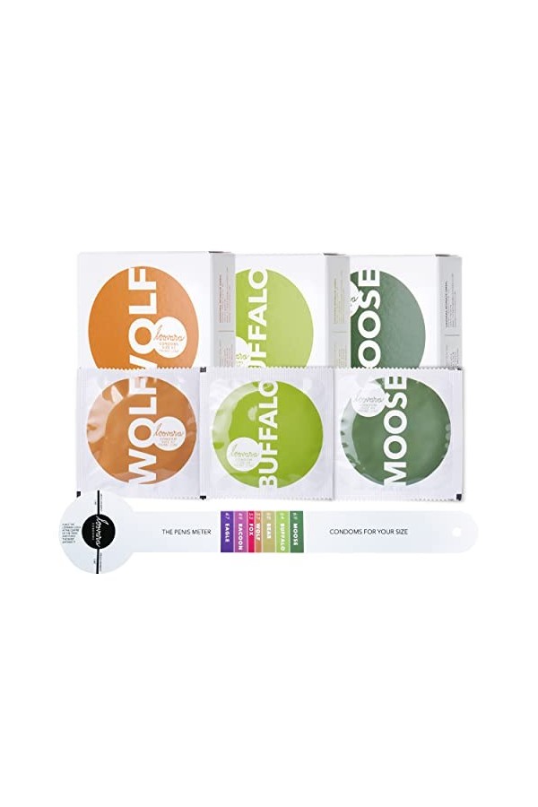 Loovara - Pack de 9 Préservatifs XXL - Tailles Assorties 11,6 – 15,1 cm de Circonférence - Preservatif Homme Fin en Caoutchou