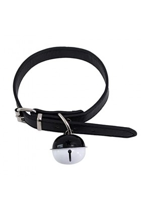 Caritierily Gaine pour Les Femmes en Cuir Collier du Cou chaîne Cloche métal Corde Bijoux Punk Accessoires Cosplay Kitty Coll