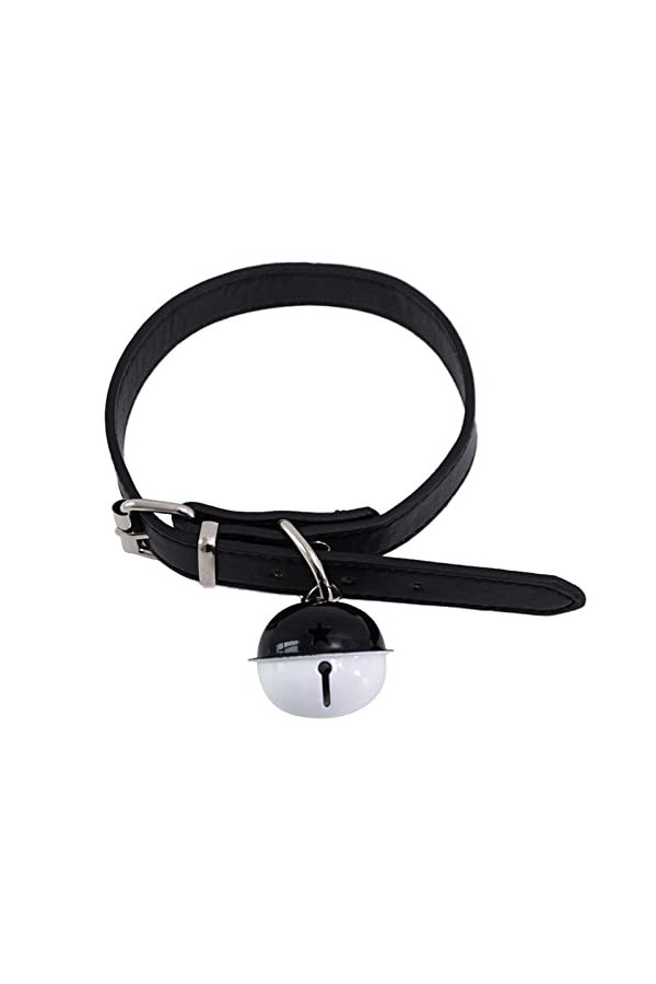 Caritierily Gaine pour Les Femmes en Cuir Collier du Cou chaîne Cloche métal Corde Bijoux Punk Accessoires Cosplay Kitty Coll