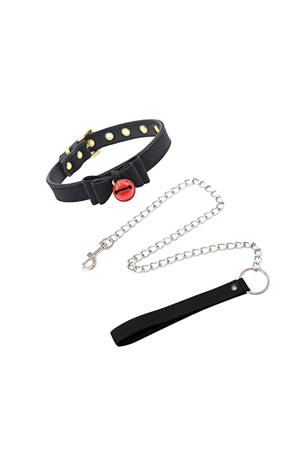 Legging Blanc Court Traction Choker Métal Lien Bijoux Corde Kitty Punk Pour Femmes Collier Collier Sexy Accessoires Arc Colli