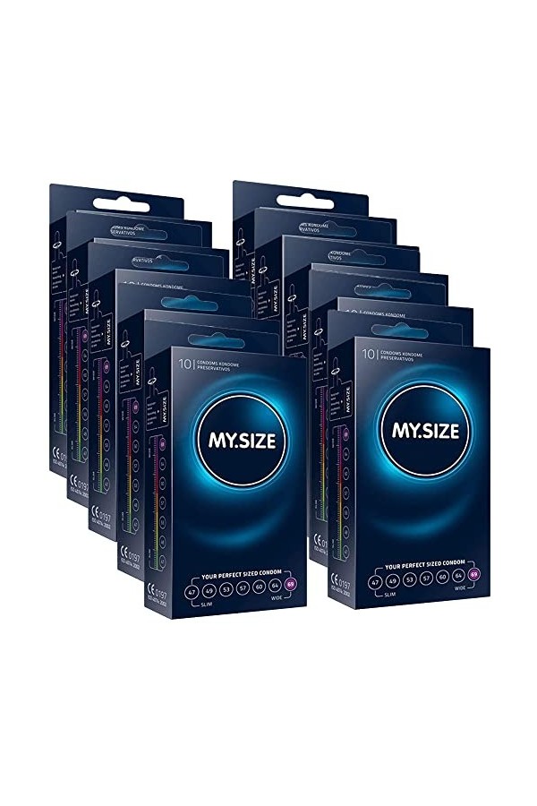 Préservatifs MY.SIZE taille 1, 69 mm, 100 pièce, pack de valeur MEGA