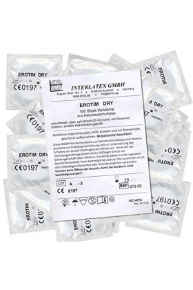 Amor Erotim Dry Lot de 100 préservatifs non lubrifiés