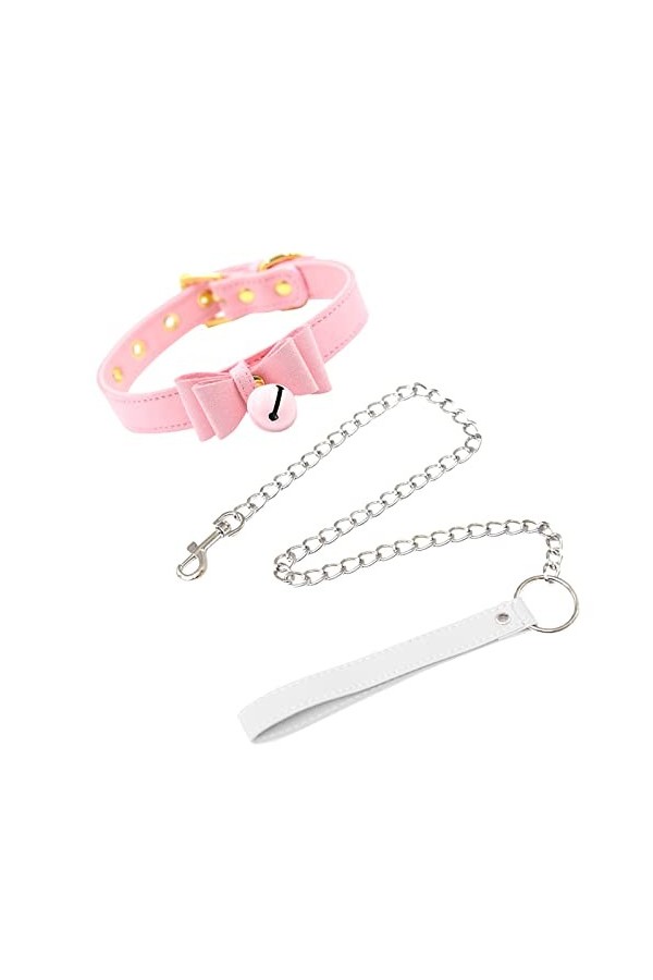 Ensemble WC Rose du Cou chaîne Collier Punk Collier Tour de Cou Traction pour Femmes Accessoires Cosplay métal Lien Bijoux Se