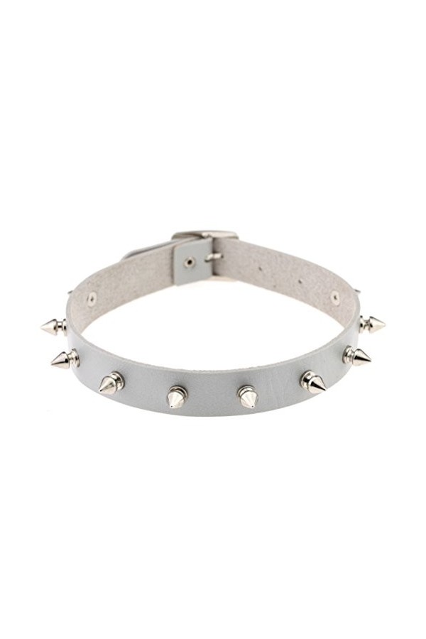 Collier en cuir riveté, style punk, gothique, rock, chaîne en cuir, bijoux sexy, Cuir, Pas de gemme