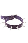 Punk Gothique PU Cuir Créatif Collier Rivet Spike Collier Collier Collier Chaîne Cosplay Vêtements, Cuir, Pas de gemme