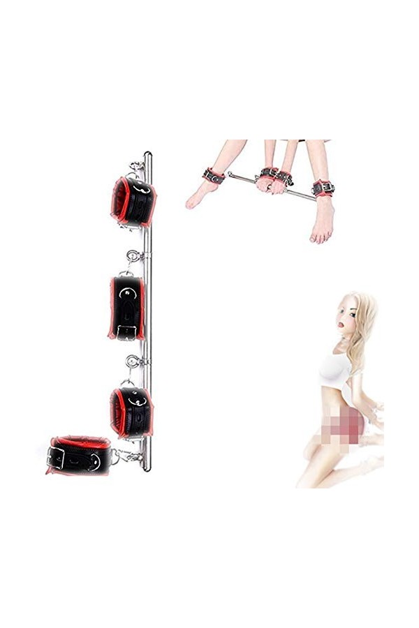 N-Keoboo Barre décartement en Acier Inoxydable Noir et Rouge