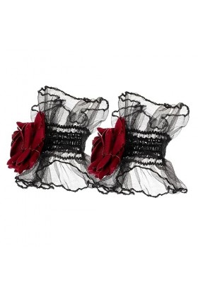 Amosfun Bracelet 1 Paire De Dentelle Accessoires Lolita Poignets Élastiques Pour Manches Poignets Pour Femmes Menottes Lolita