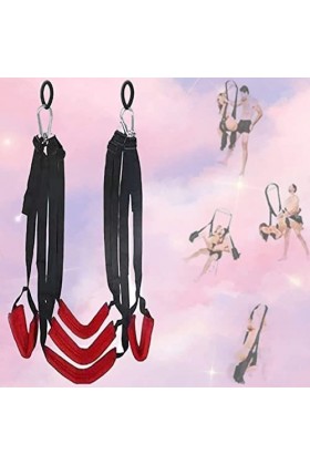 FE Balançoire en Nylon Souple à 5 Coussinets pour Femmes Hommes Suspendus à lintérieur de la Cuisse