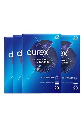 Durex CLASSIC JEANS - 20 Préservatifs - Confort et Confiance 80 Préservatifs 