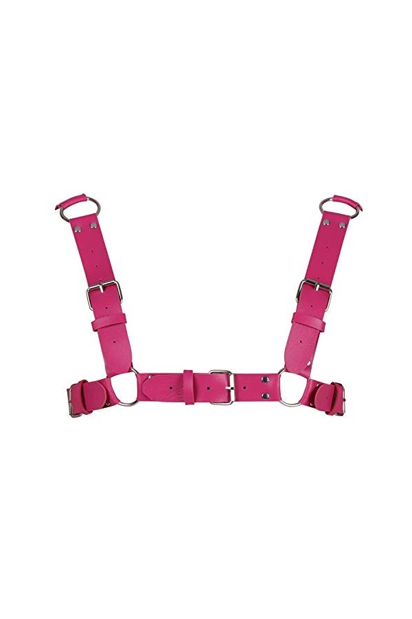 BBOHSS Harnais de corps en cuir pour hommes Punk sangle de poitrine harnais ceinture réglable gothique carnaval danse accesso