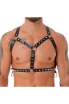 ranrann Harnais de Poitrine en Cuir pour Homme Harnais Réglable Boucle Bretelle dépaule Bandage Costume Clubwear Type 8 Tai