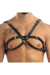ranrann Harnais de Poitrine en Cuir pour Homme Harnais Réglable Boucle Bretelle dépaule Bandage Costume Clubwear Type 8 Tai