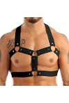 inhzoy Homme Maillot de Corps Ceinture Harnais de Poitrine Jouet Damour Jeu de Rôle Cosplay Adultes Couple Bandage Réglable 