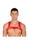 Oyolan Homme Harnais Cuir Verni Sexy Bandage Body String Lingerie Wetlook Harnais Gay Clubwear M-XXL Type A Noir XL