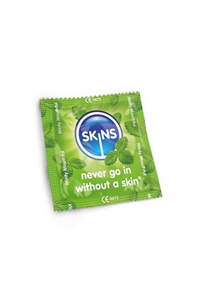 Skins Sexual Health Multipack de préservatifs aromatisés à la menthe. Aucune odeur de latex et lubrification supplémentaire p