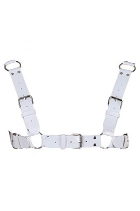 BBOHSS Harnais de corps en cuir pour hommes Punk sangle de poitrine harnais ceinture réglable gothique carnaval danse accesso