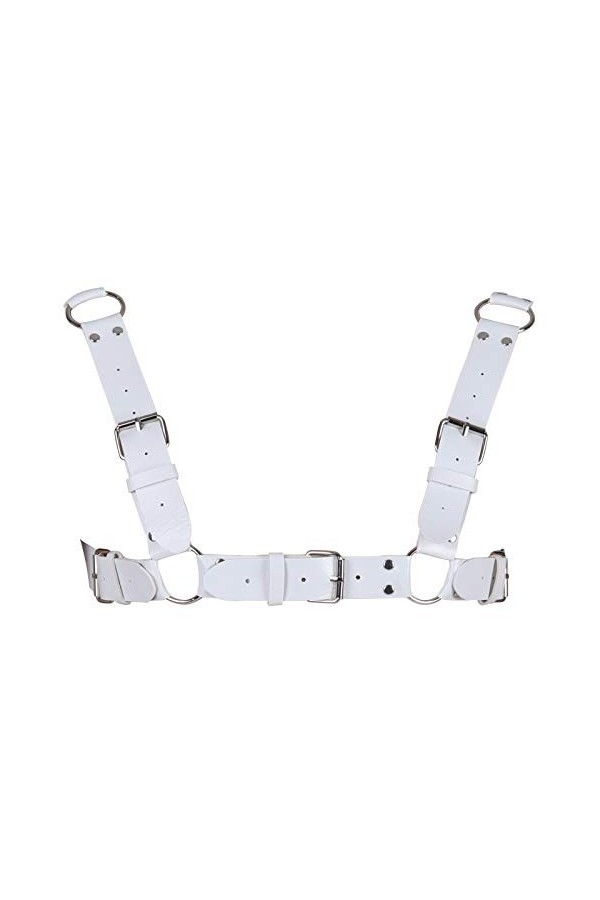 BBOHSS Harnais de corps en cuir pour hommes Punk sangle de poitrine harnais ceinture réglable gothique carnaval danse accesso