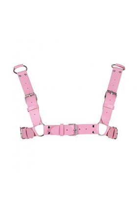 BBOHSS Harnais de corps en cuir pour hommes Punk sangle de poitrine harnais ceinture réglable gothique carnaval danse accesso