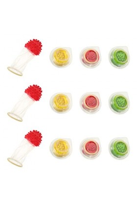 Abaodam 12 Pièces Coloré Fleur Préservatifs Confortable Hommes Préservatifs Latex Préservatifs Masculins Sain Sûr Manchon Adu