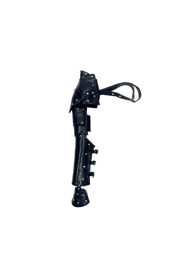 ZUYPSK Unisexe gothique PU cuir poitrine harnais bandoulière bras manchette armure réglable avec sangle de bras steampunk cos