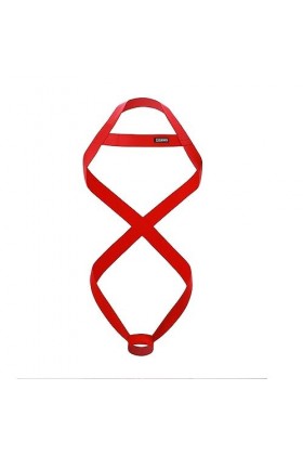 WSZJLN Harnais de Corps pour Hommes, Bretelles Licou Sexy, Lingerie Creuse, Costume de Harnais de Poitrine, Rouge, Taille Uni