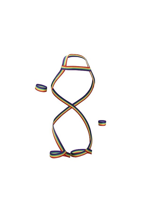 WSZJLN Ensemble de Harnais Sexy pour Hommes, Licou, Bretelles de Poitrine, Ceintures de Lingerie ajourées, Bracelet de Poigne