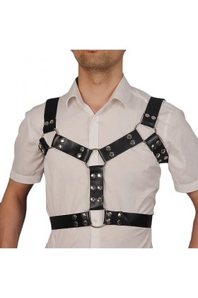 Harnais à rivets sexy pour homme en cuir Lingerie Body Straps Ceinture Poitrine Rave Vêtements Accessoire Jarretière Festival