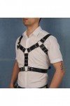 Harnais à rivets sexy pour homme en cuir Lingerie Body Straps Ceinture Poitrine Rave Vêtements Accessoire Jarretière Festival