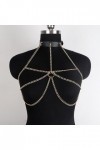 Harnais en cuir pour femme - Lingerie ras du cou - Soutien-gorge complet - Cuisse - Accessoires punk - Sangle - Club - Fête d